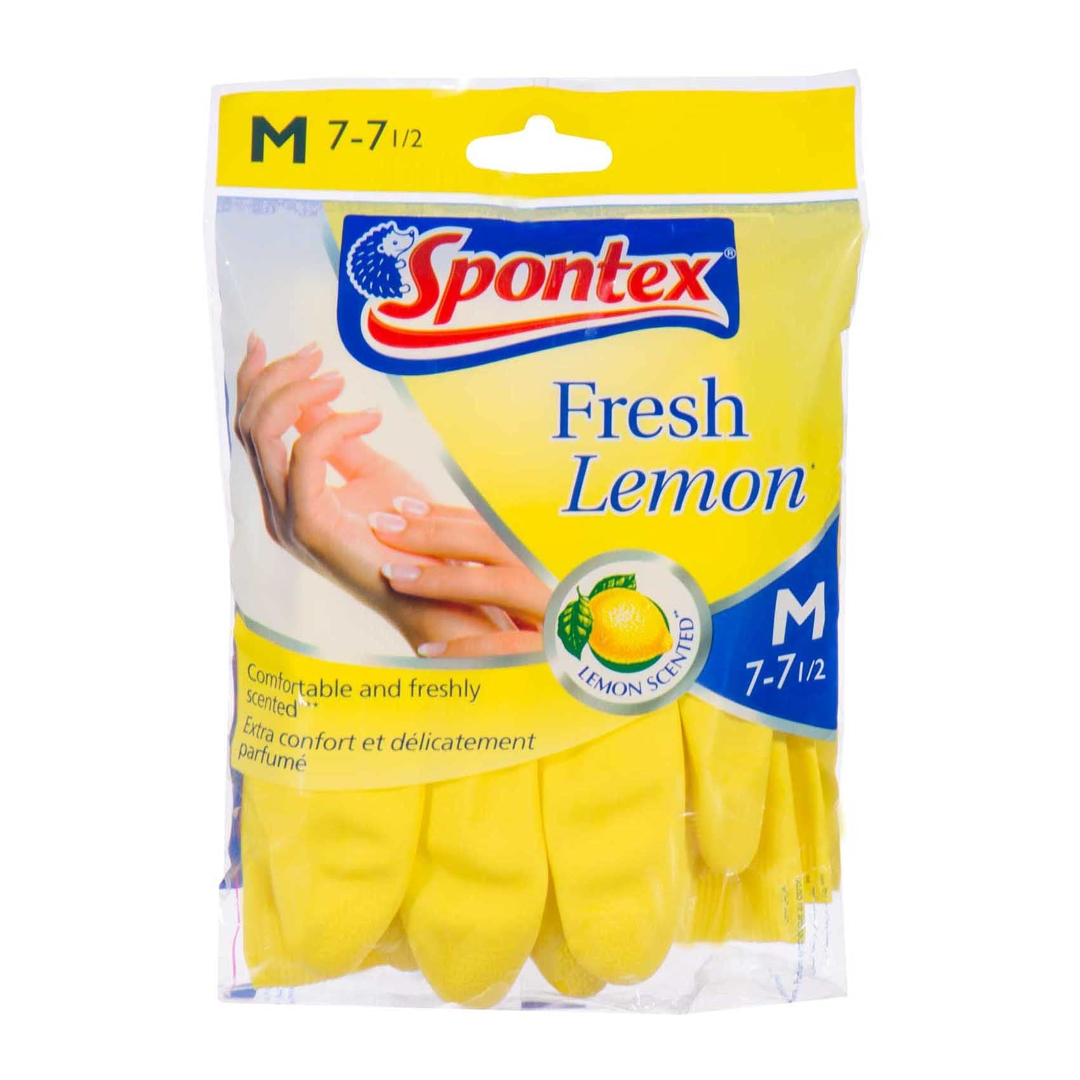 SPONTEX FRESH LEMON GLOVES LARGE